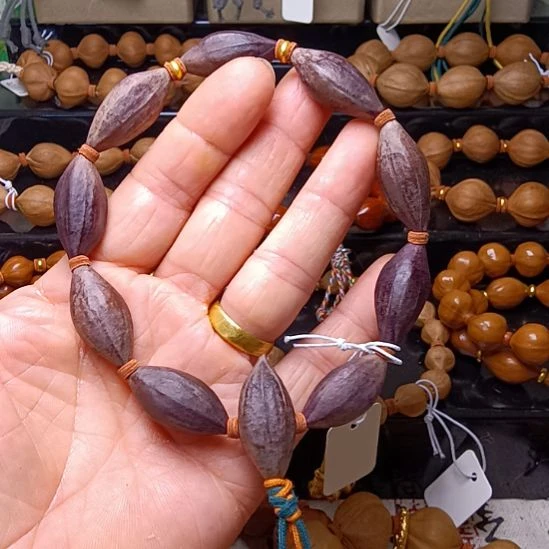 橄榄核手串/手链橄榄核手串三花铁核紫皮料1.4