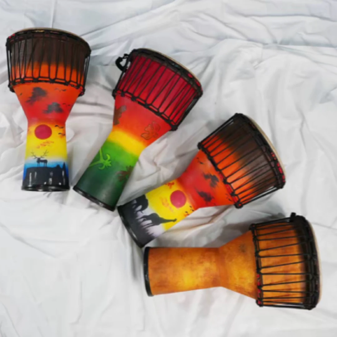 LD手绘10寸免调音pvc防水材质结合便携演奏款鼓