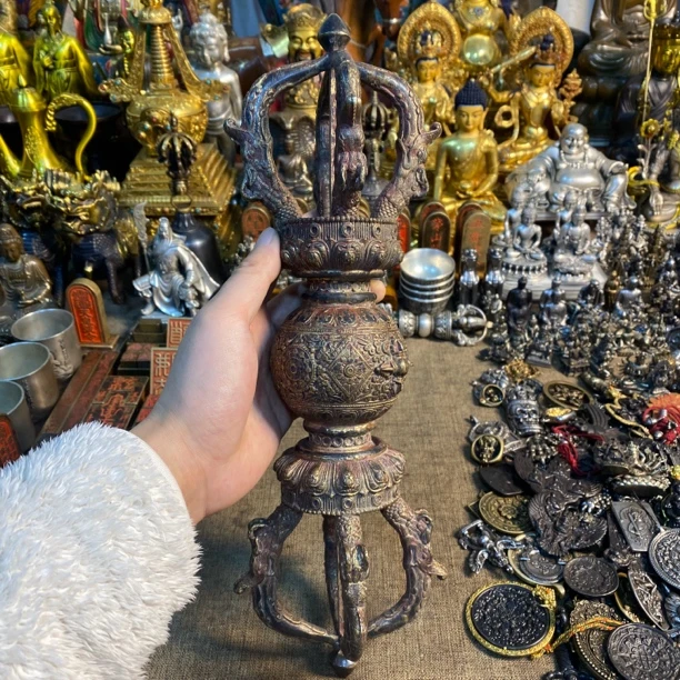 老铜胎金刚杵大摆件