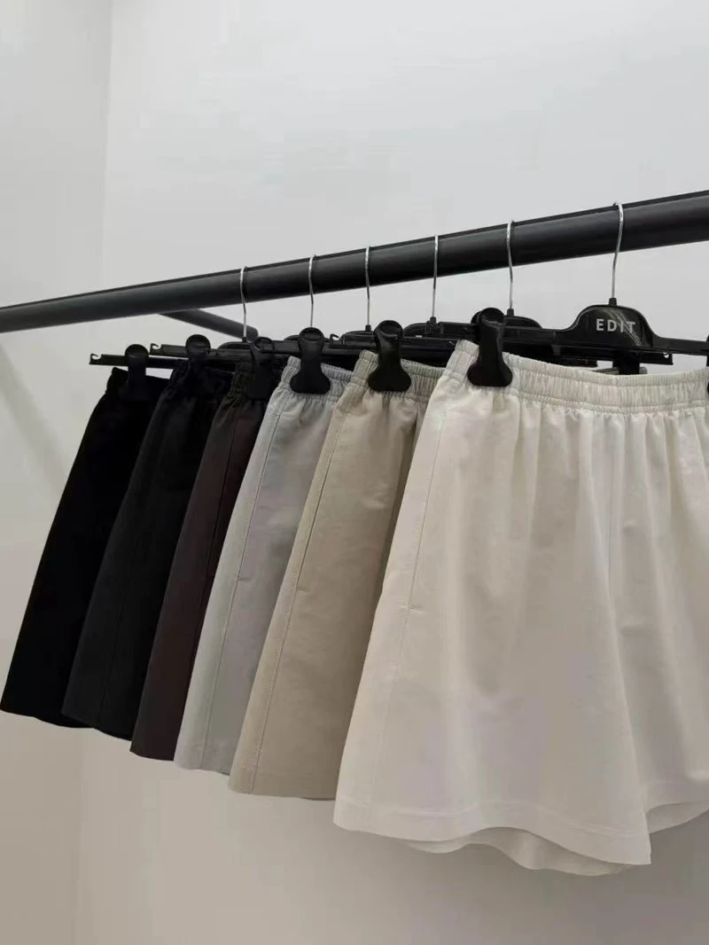 韩国春夏新款棉麻休闲短裤