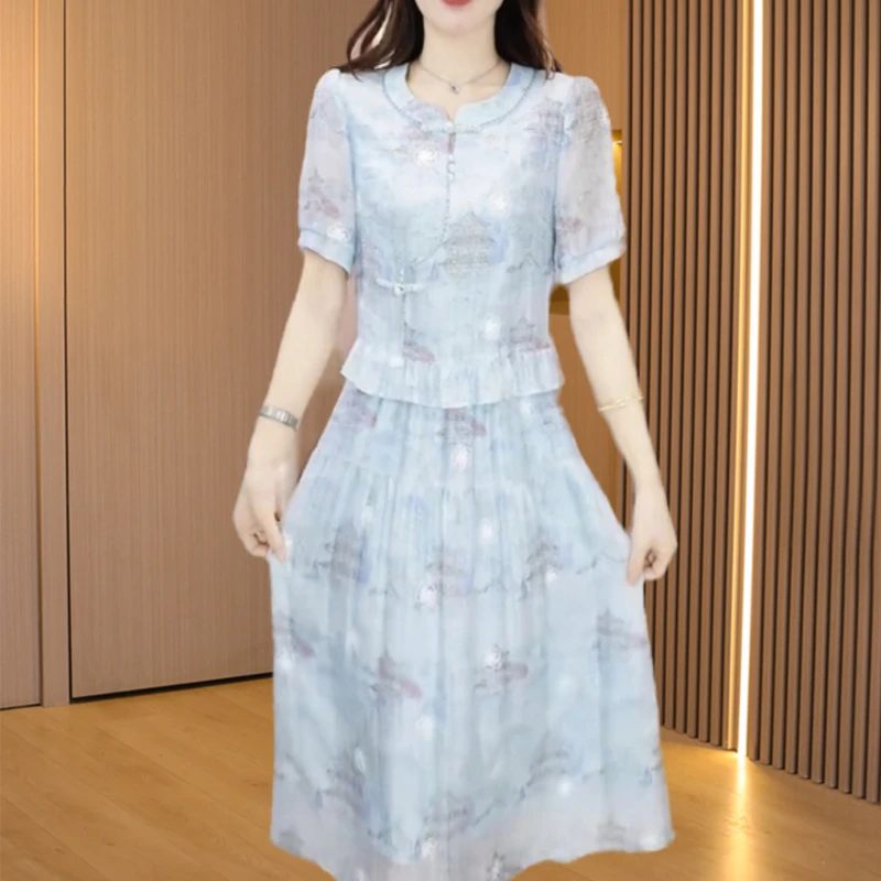 【可蓓儿】品牌小个子时尚气质连衣裙2025新款夏显瘦高贵假两件裙子