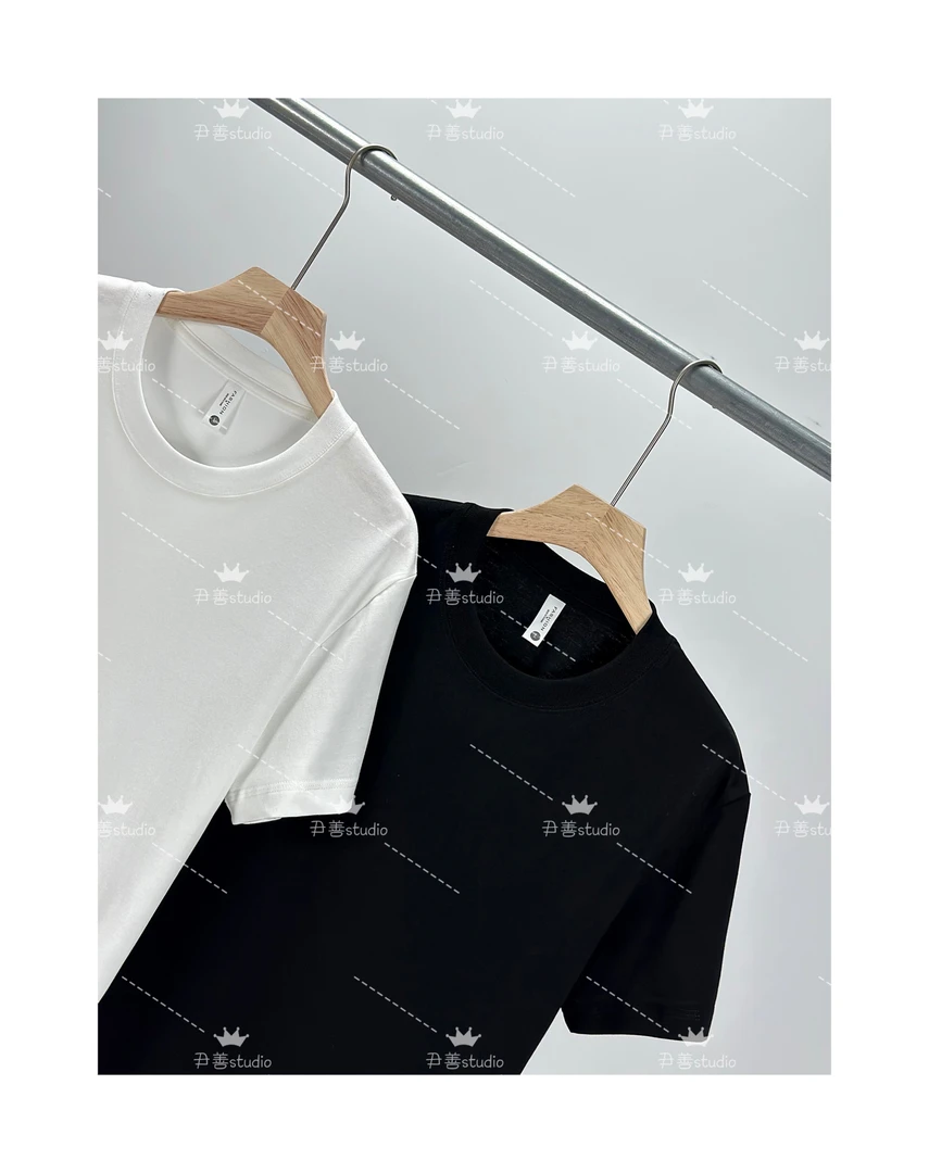 【尹善推荐】韩版新品百搭内搭必备正肩净版短袖T恤