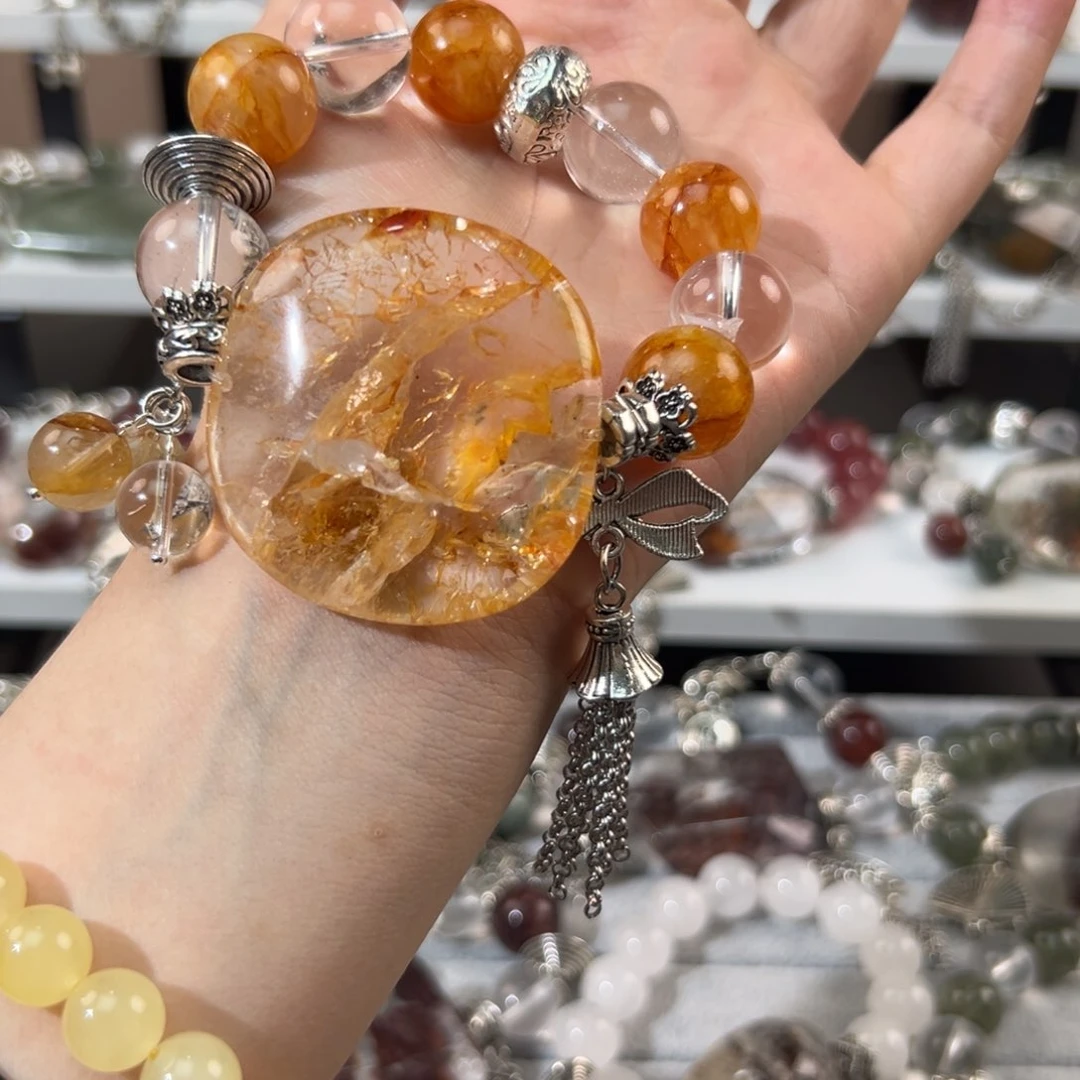 水晶手链合金月*七手串