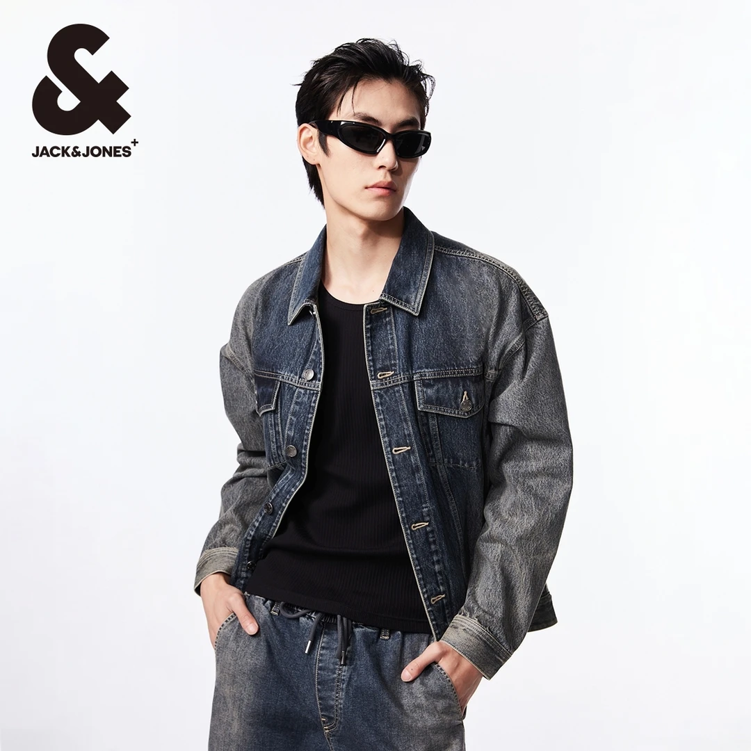 【重复链接】杰克琼斯春新款男士牛仔夹克外套翻领潮流酷高级感男装