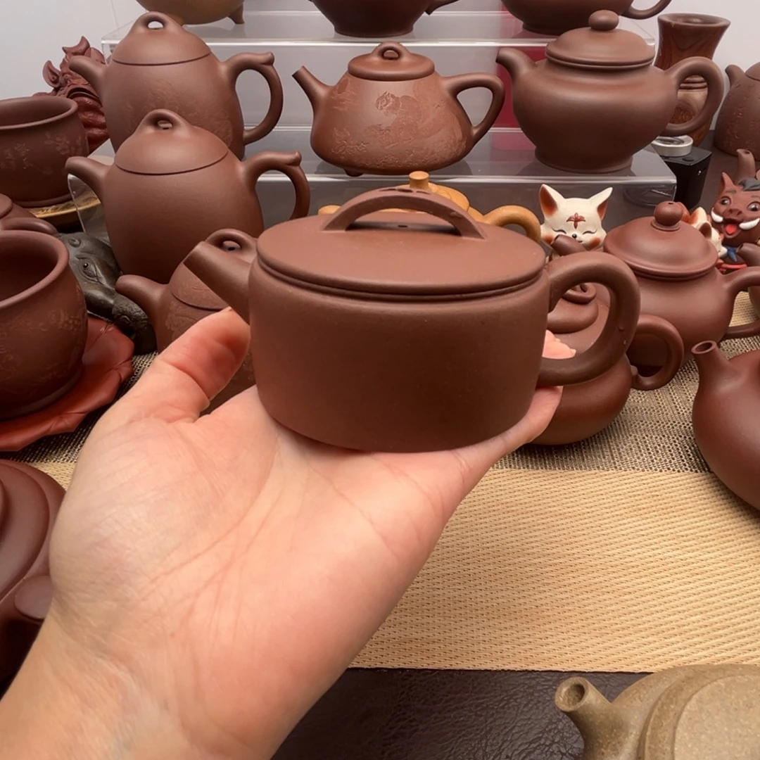 紫砂茶壶底槽清汉瓦壶