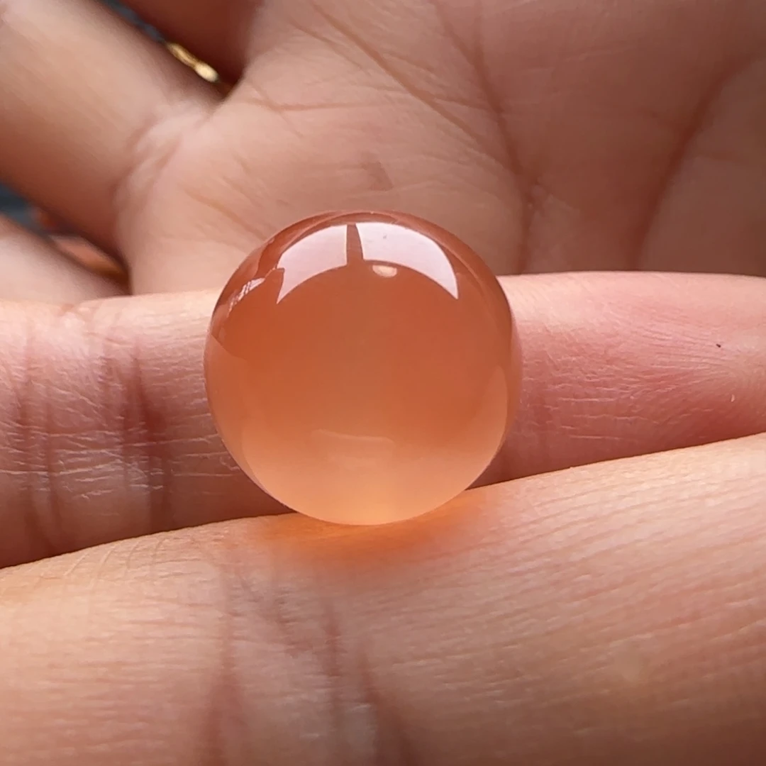 未镶嵌圆珠13.6南红玛瑙孔马牙