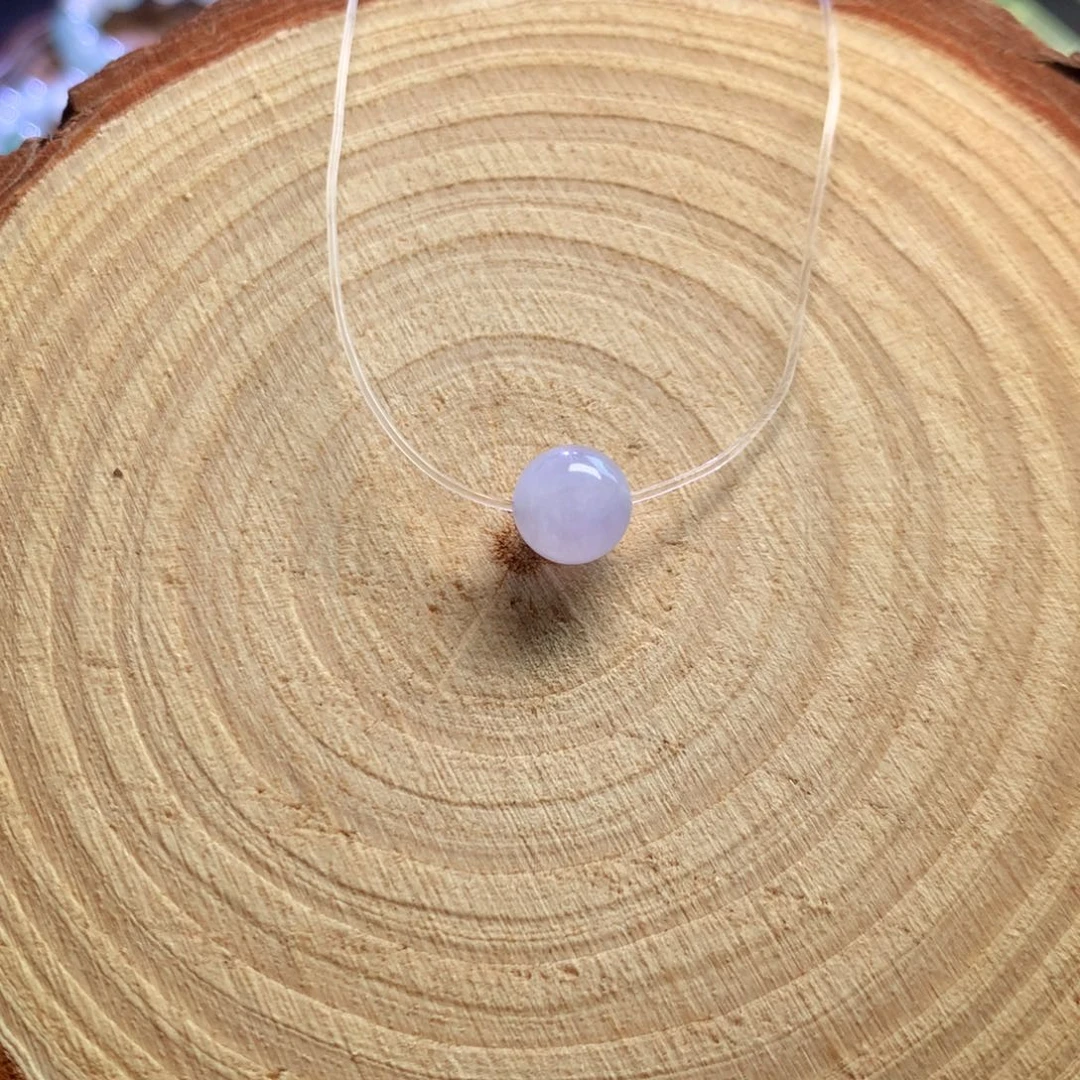 翡翠未镶嵌手链9mm冰紫