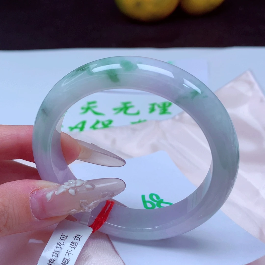 未镶嵌手镯翡翠天然缅甸翡翠A货手镯 68号