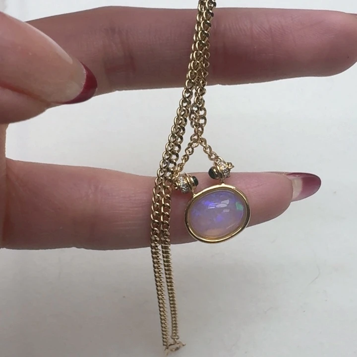 钻石颈饰18K金镶嵌成品