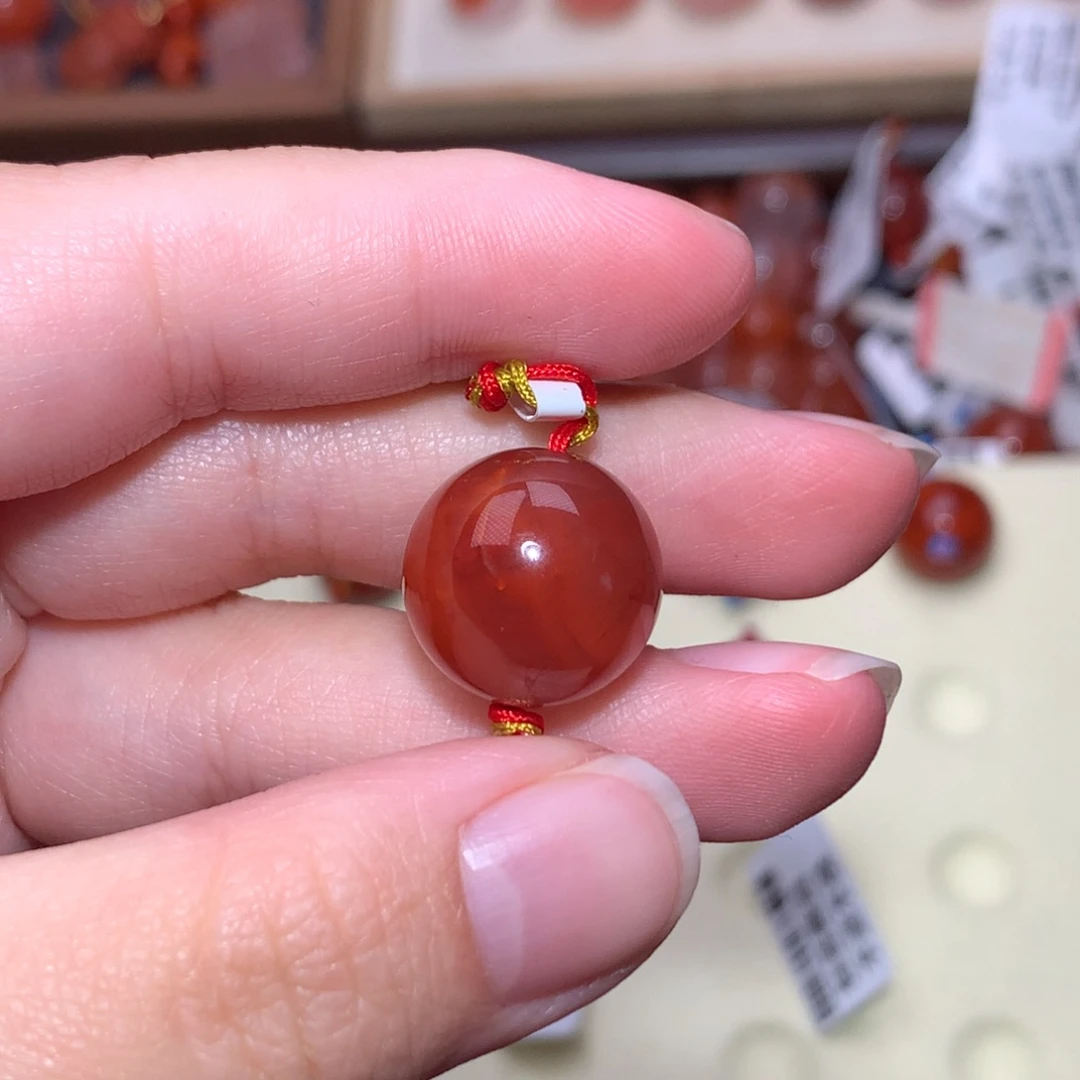 春***花南红玛瑙未镶嵌珠宝半成品单珠