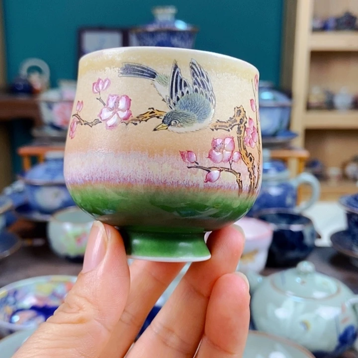 小***晴瓷片手工制作工艺精湛等