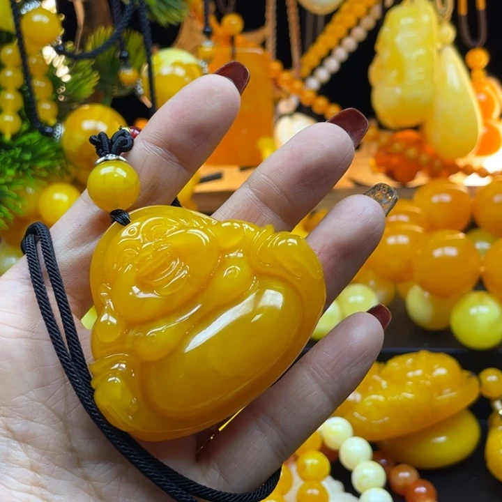 嘉***）非金属老蜜佛牌小号