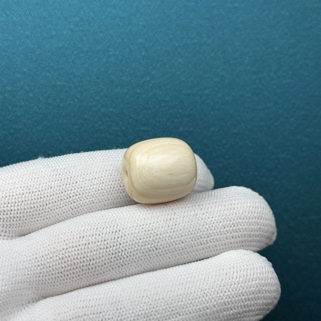 D49-74天然猛犸牙 桶珠16.4x17.9mm支持复检假一罚十