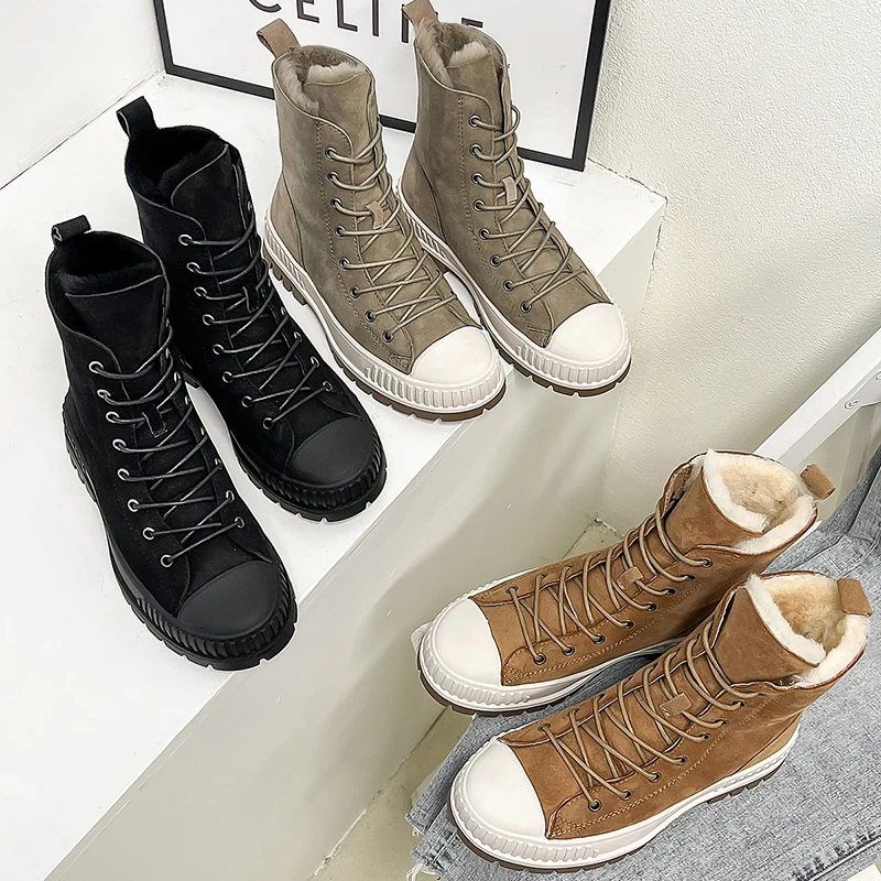 【大七口专属】澳洲TASMANAUS皮毛一体高帮马丁靴6614