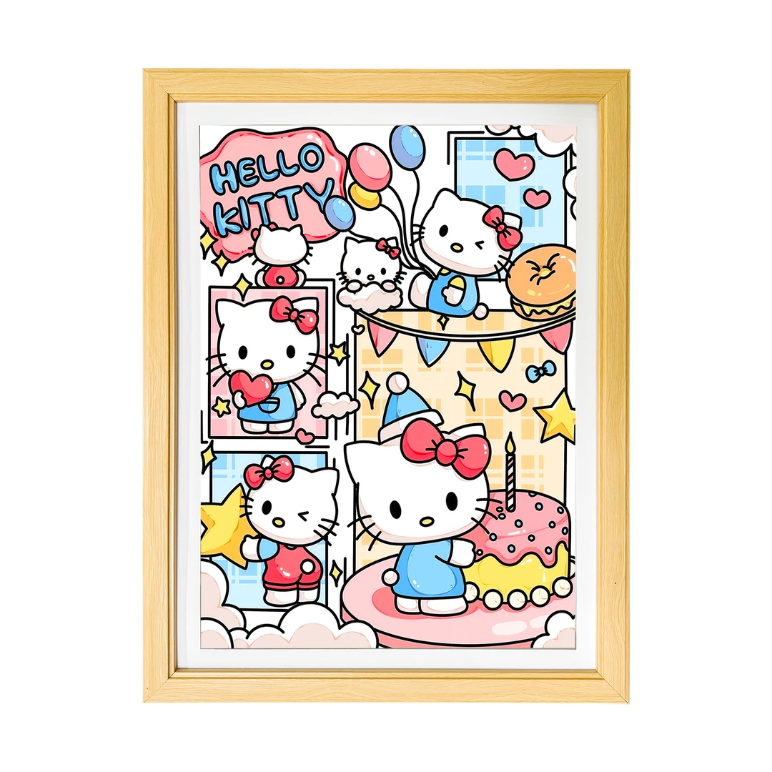 【库洛米】KLMA03Kitty分镜插画立体镂空装饰画摆件