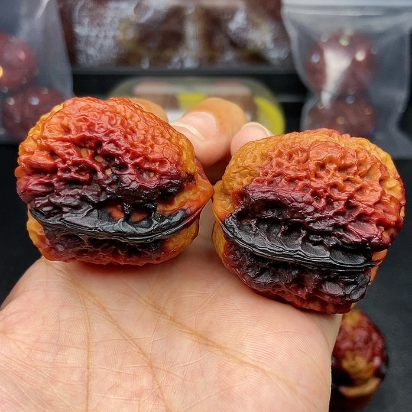 【闪购商品】把件文玩核桃41尺鱼子纹金蟾