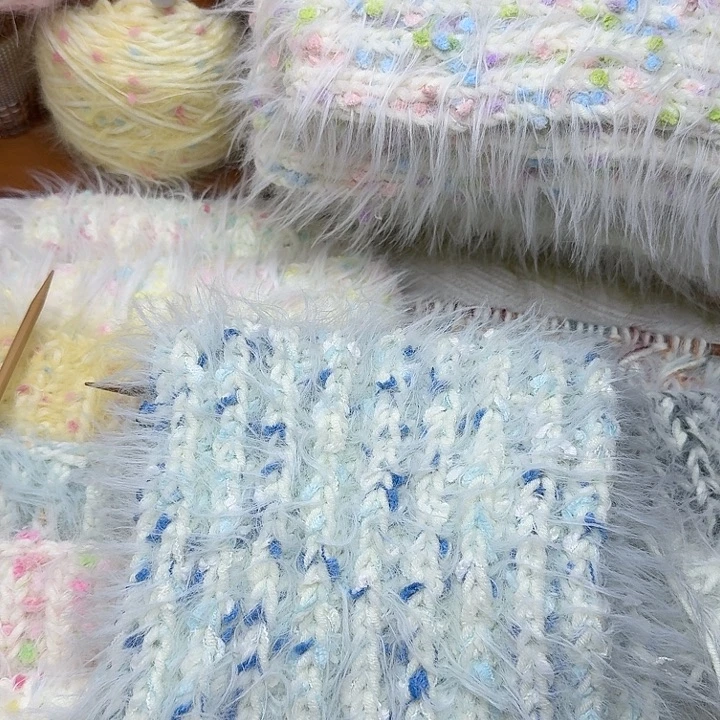 海盐波蓝成品围巾