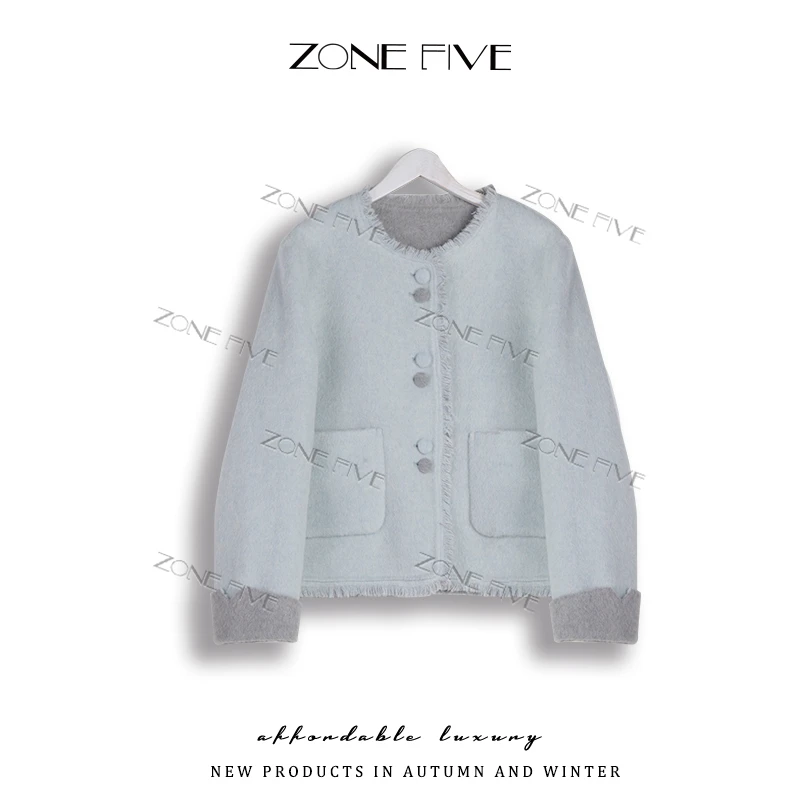 “两面穿 一件抵两” 【zonefive】三季反季破价”双面呢短款外套8888