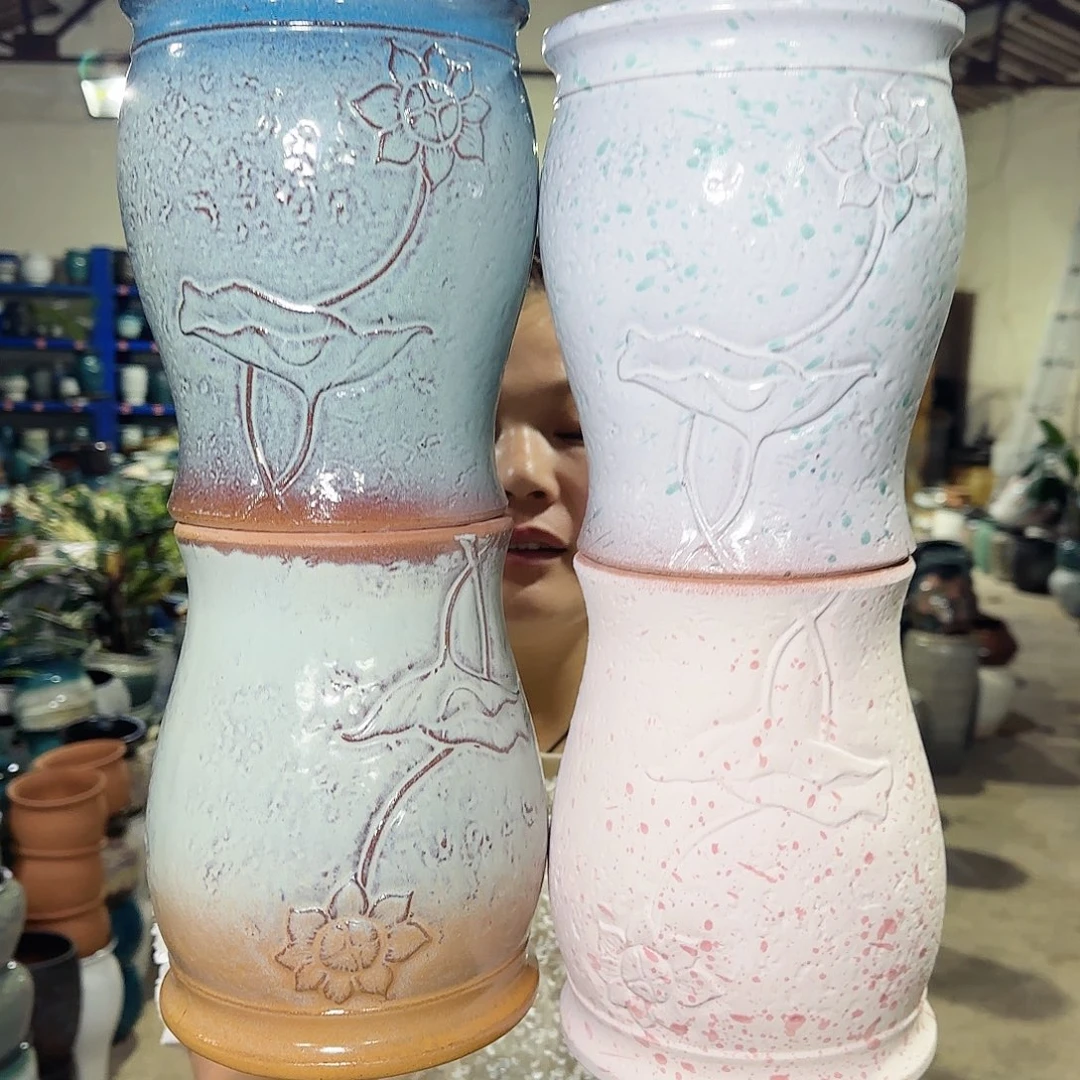 紫砂花盆高19口15