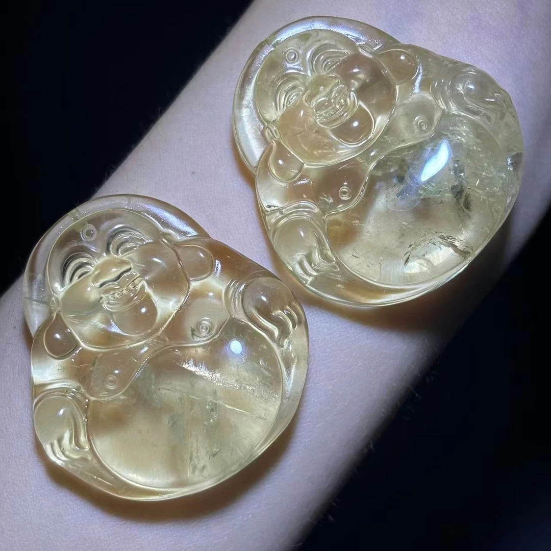面面来财珠宝C11180-黄发晶水晶佛公-配珠链-多样性发其一