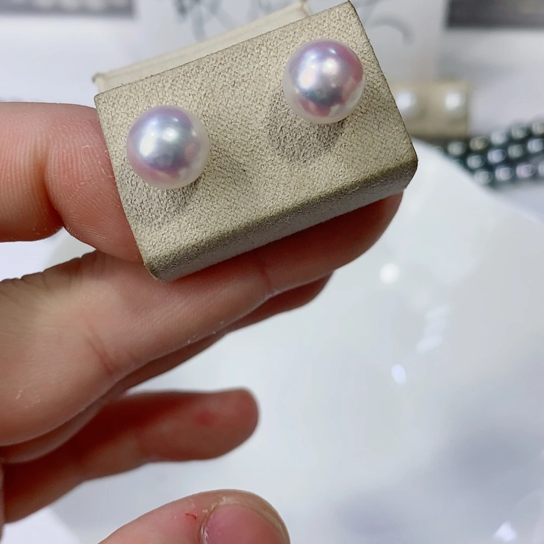 海水珍珠耳饰18K金镶嵌