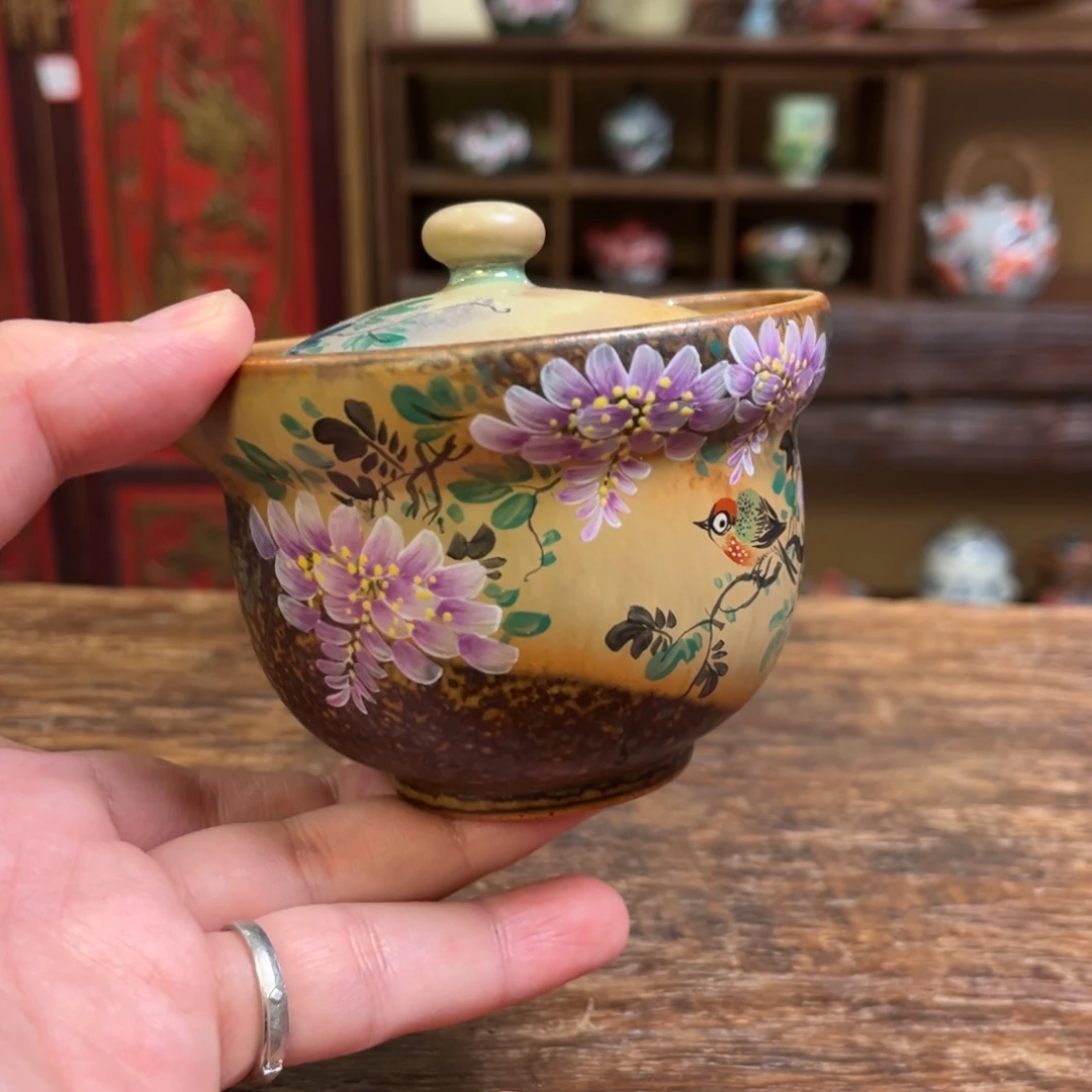 柴烧手工手绘陶瓷