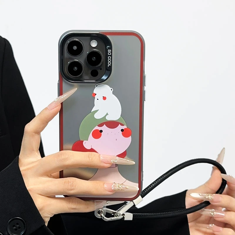 ins腮红女孩适用苹果16PROMAX手机壳P70艺术系列IPHONE14小众MI15