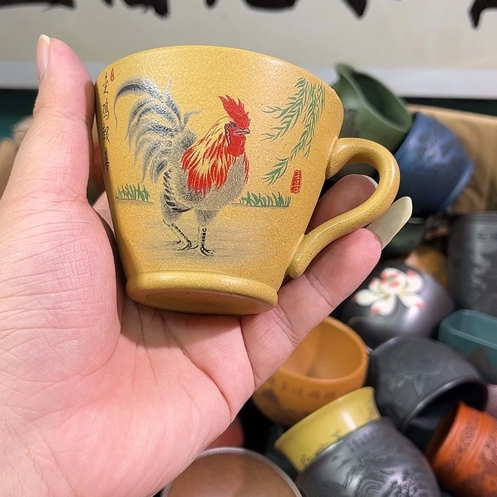 茶杯紫砂茶*香全手工紫砂主人杯