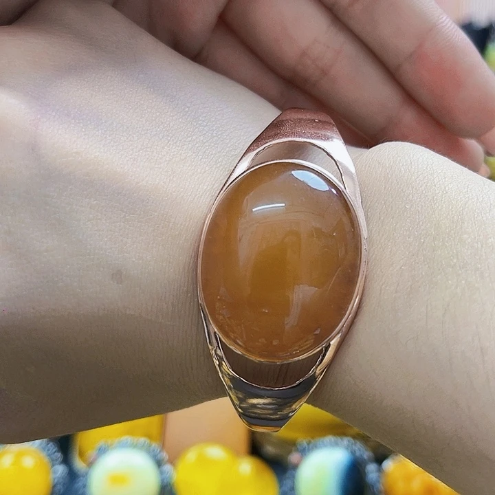 琥珀银S925镶嵌颈饰手镯