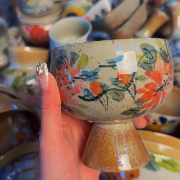 瓷片景德镇手工手绘釉下高温瓷