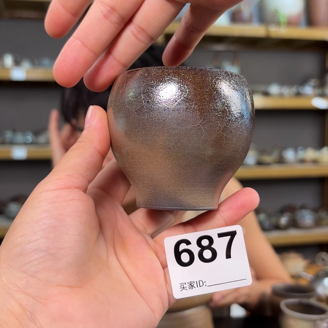 坭兴陶柴烧全手工原矿泥料杯