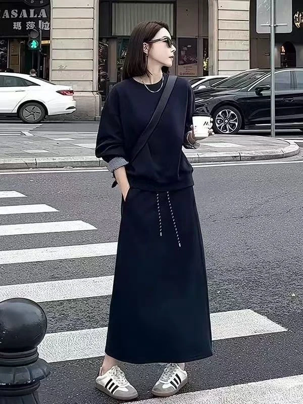6883*显瘦气质长袖韩版气质秋季新款时尚套装