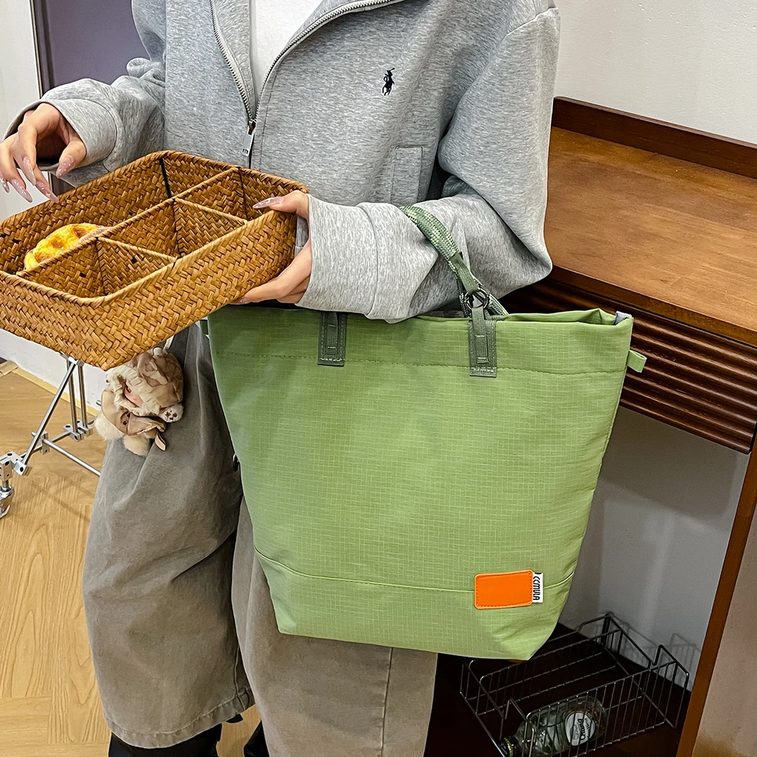 韩系休闲牛津尼龙托特包新款大容量通勤单肩包简约轻便电脑包