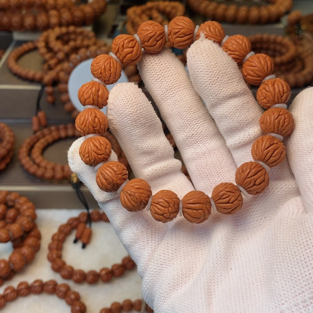 桃核手串秦岭龙纹