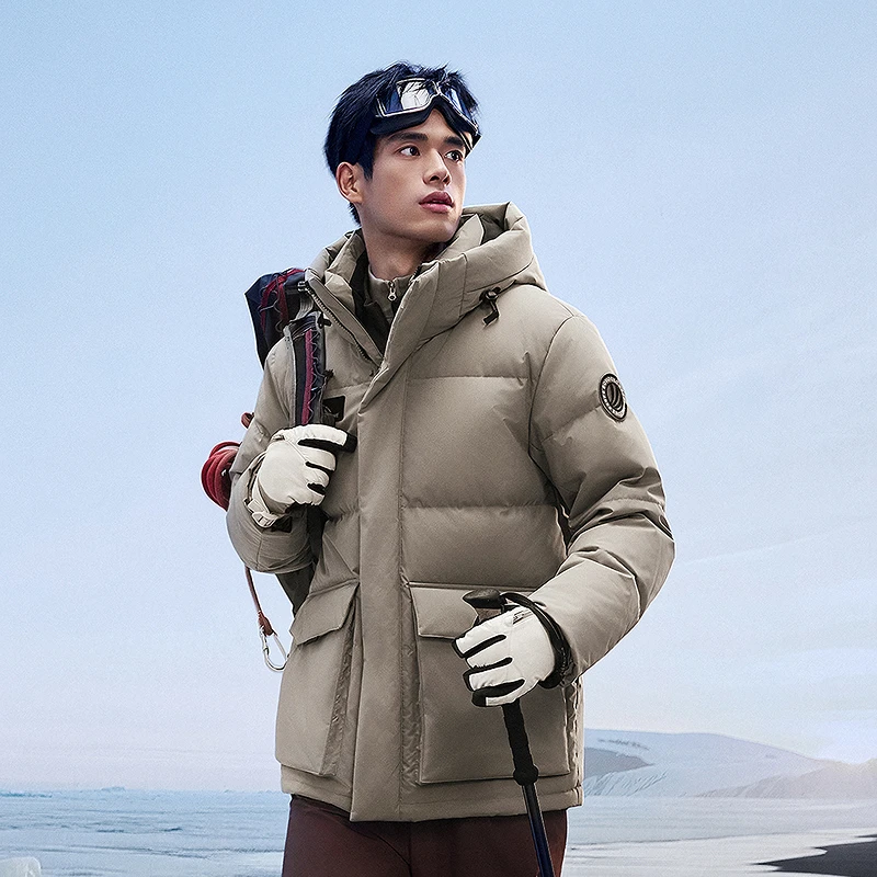 波司登【极寒鹅绒服】2025新款情侣户外外套加厚连帽面包服羽绒服