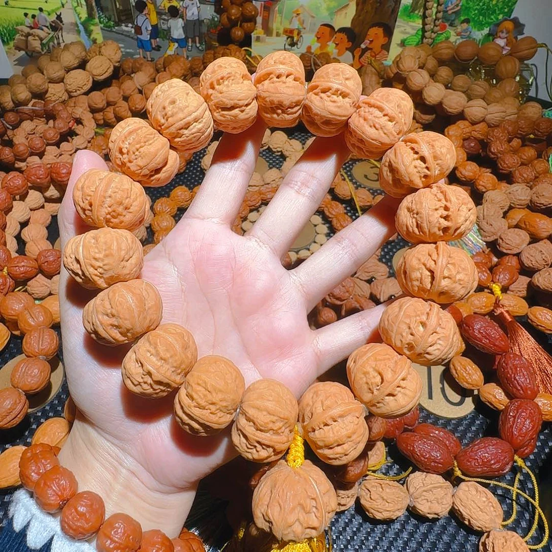 拾**塔文玩核桃吊坠磨盘元宝白茬手持