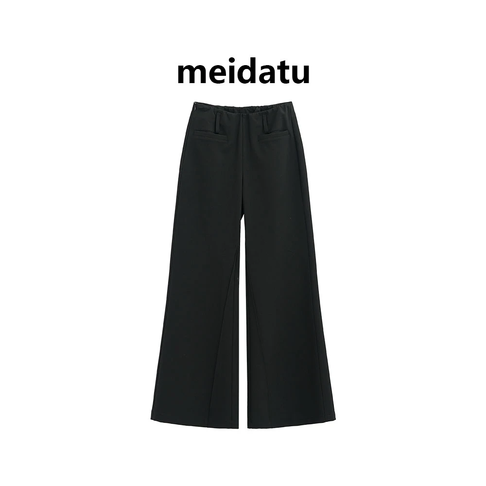 美哒兔（裤乐之境）简约百搭直筒休闲裤（高个子版）CD793-QG