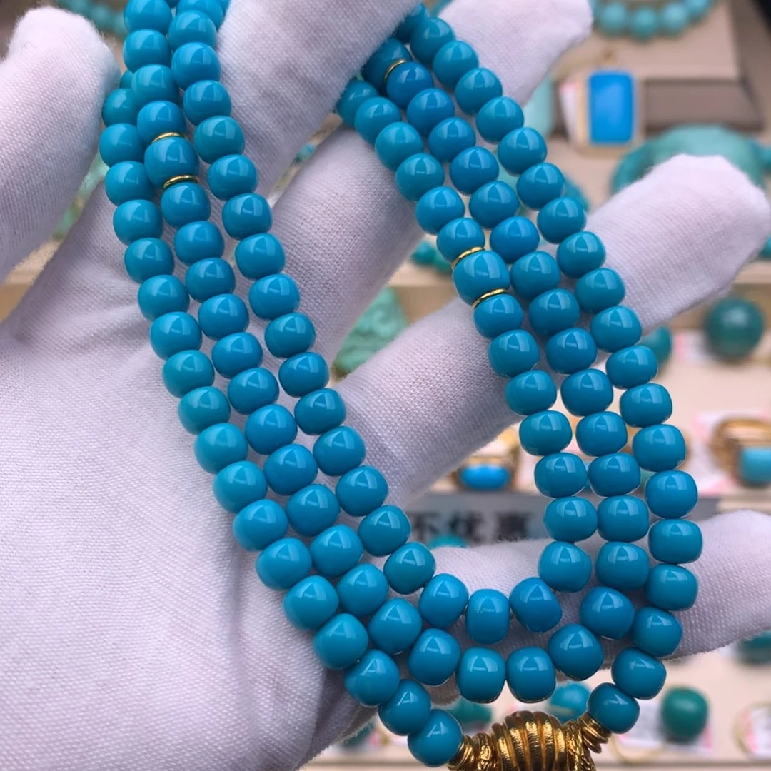 绿松石18K金镶嵌珠宝奇石