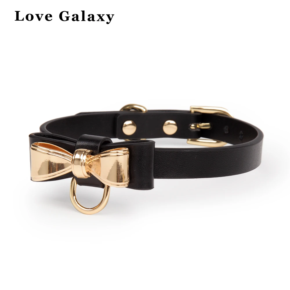 LoveGalaxy蝴蝶结真皮 choker｜复古甜酷颈带 五色可选辣妹配饰