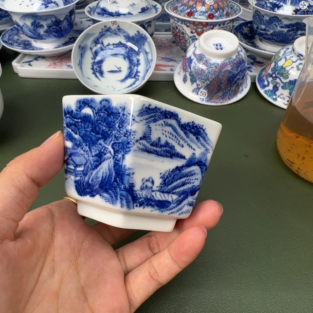 景德镇纯手工纯手绘茶具木木77