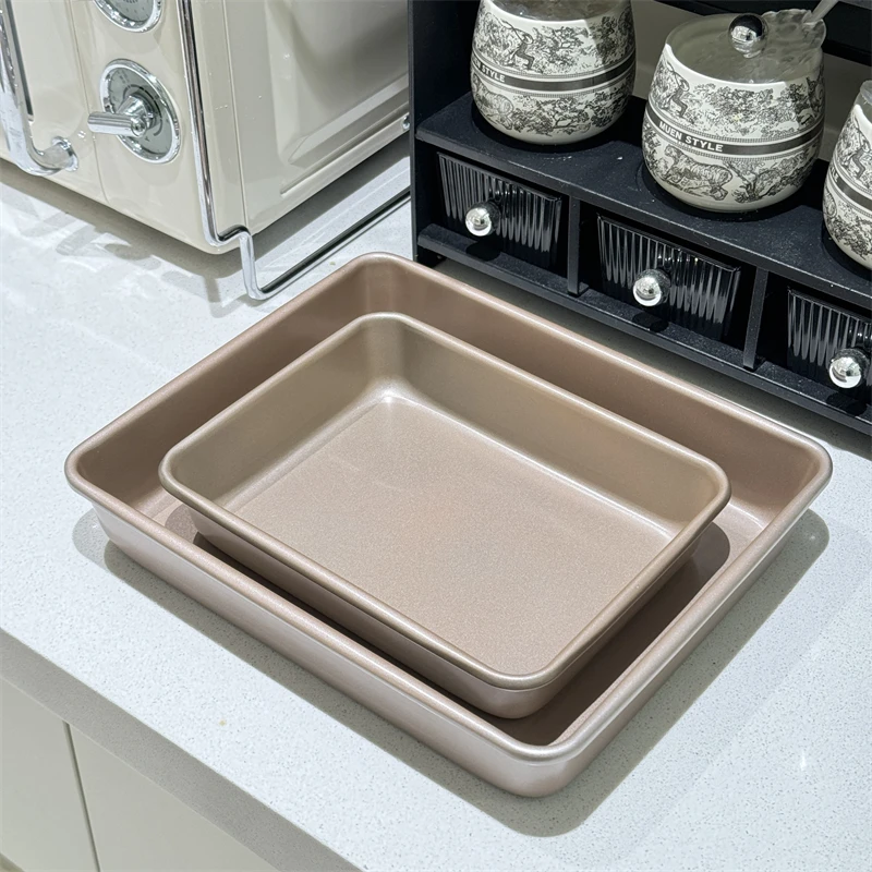 烤盘烤箱用加深古早蛋糕卷模具家用烘焙工具长方形雪花酥托盘方盘