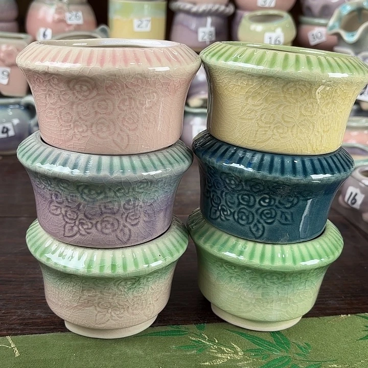 红陶量货/口高深浅搭配发8个，微瑕