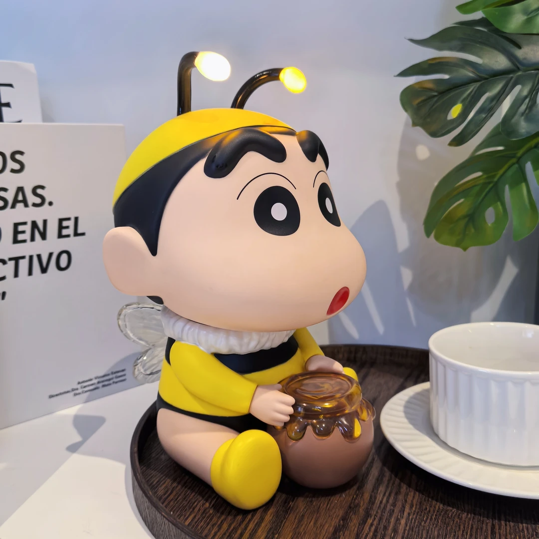 坐姿蜜罐蜡笔小新拍拍灯办公室手办玩偶公仔生日礼物摆件