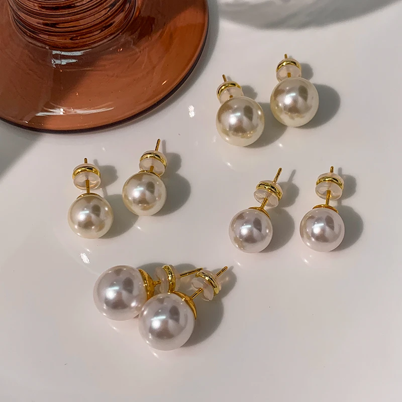 足银耳饰 999纯银S家澳白色珍珠耳钉女高端2025新款爆款高级简约