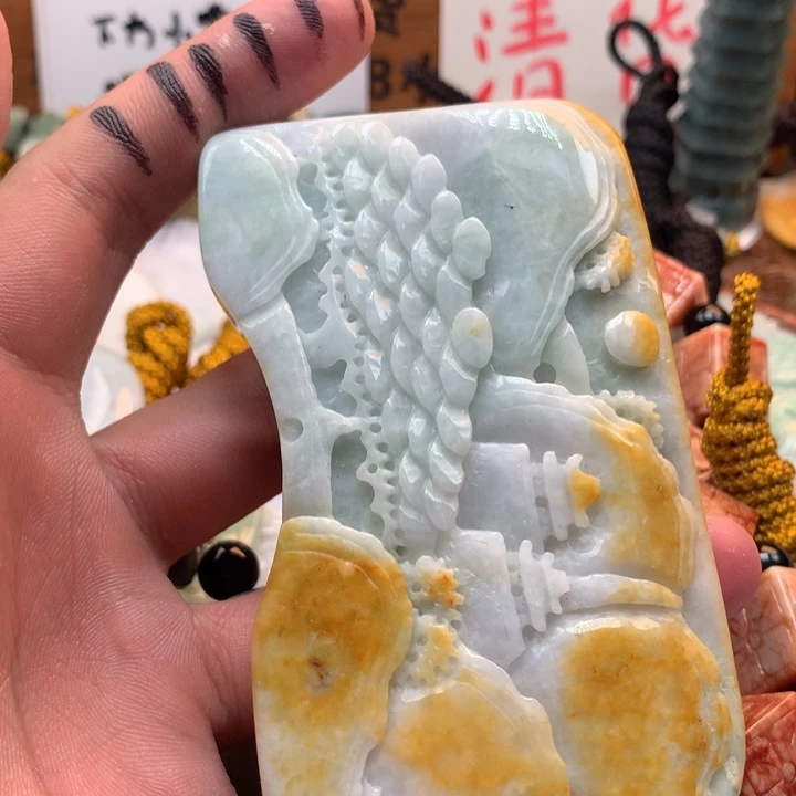 翡翠未镶嵌颈饰保真天然a货翡翠