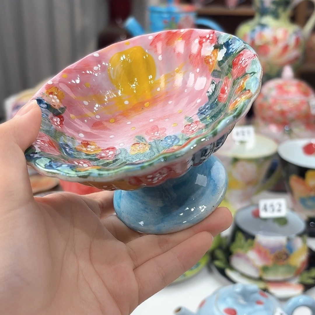 景德镇手绘高温釉下彩陶瓷茶具