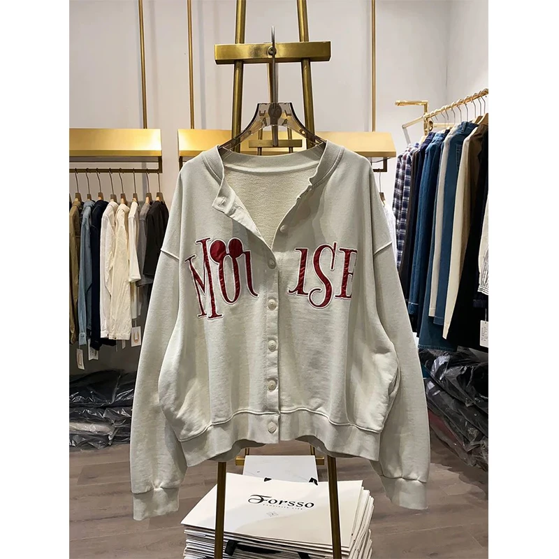 300斤特大码松弛感宽松外套2025春秋款慵懒洋气oversize圆领卫衣