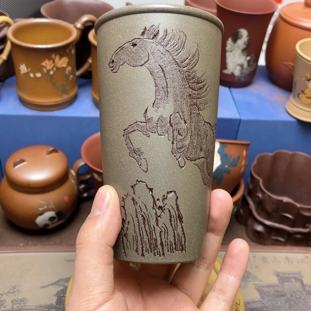 紫砂茶杯紫砂主人杯300cc