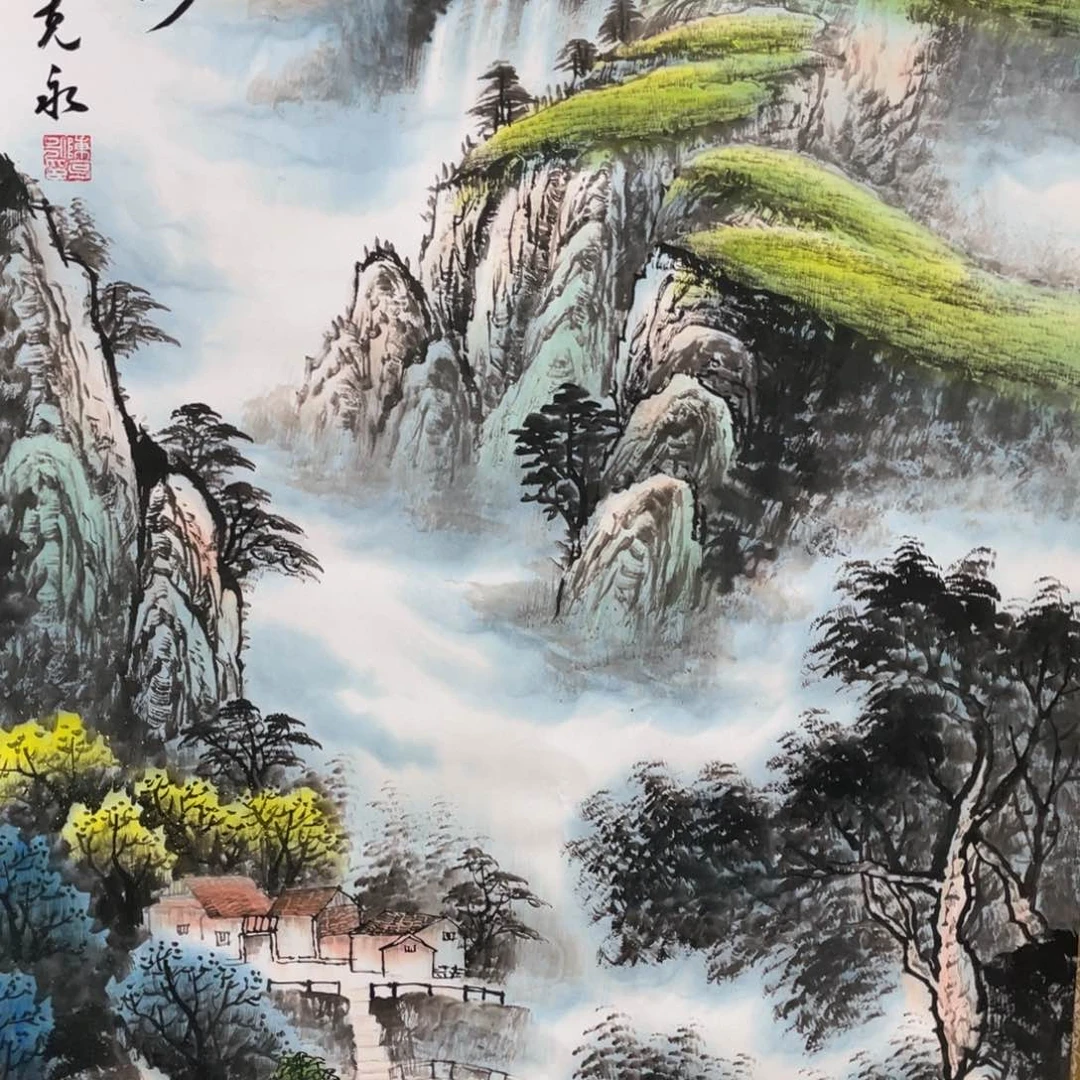 国画老师手笔手绘作品w