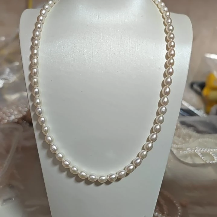 琳****淡水珍珠银S925镶嵌项链